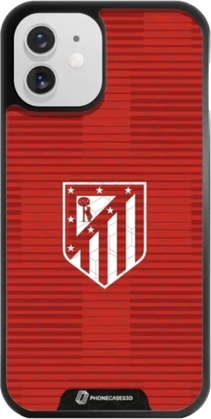 iPhone 12 Atlético de Madrid 3D mobildeksel, svart