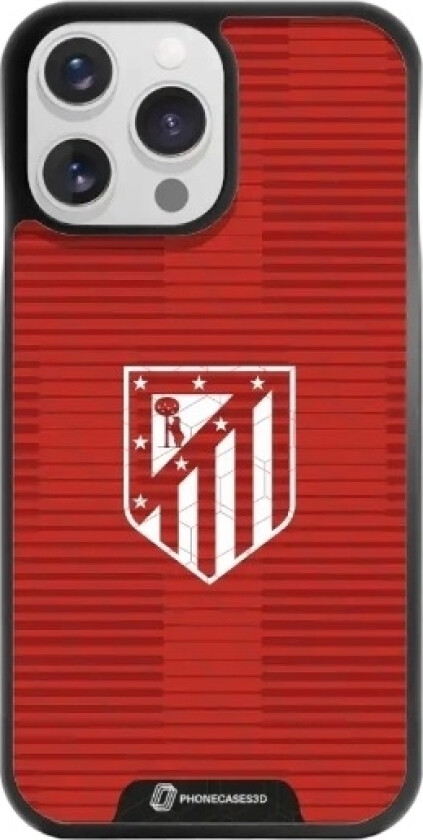 iPhone 14 Pro Atlético de Madrid 3D mobildeksel, svart
