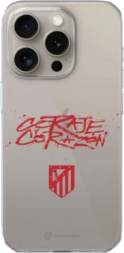 iPhone 16 Pro Max Atlético de Madrid Clear case -mobildeksel, hvit