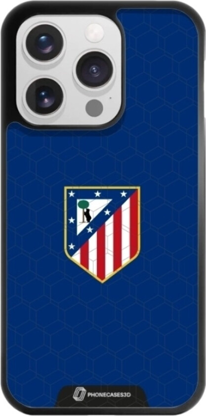 iPhone 16 Pro Atlético de Madrid 3D mobildeksel, svart