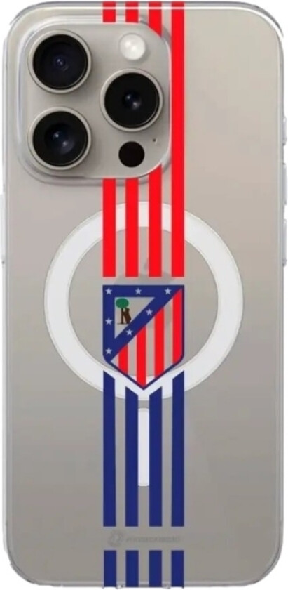 iPhone 16 Pro Max Atlético de Madrid Clear case (MagSafe) -mobildeksel, hvit