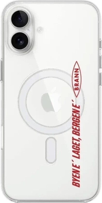 iPhone 16 Plus Brann SK Clear case (MagSafe) -mobildeksel, hvit