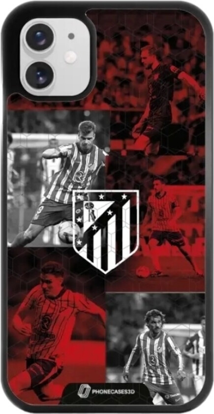 iPhone 11 Atlético de Madrid 3D mobildeksel, svart