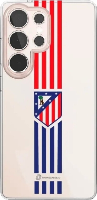 Samsung Galaxy S25 Ultra Atlético de Madrid Clear case -mobildeksel, hvit