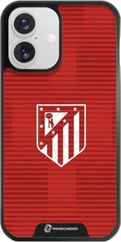 iPhone 16 Atlético de Madrid 3D mobildeksel, svart