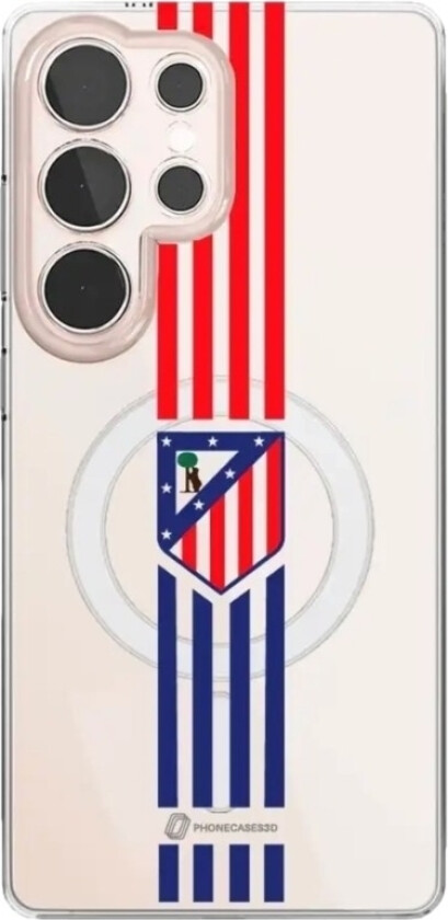 Samsung Galaxy S25 Ultra Atlético de Madrid Clear case (MagSafe) -mobildeksel, hvit