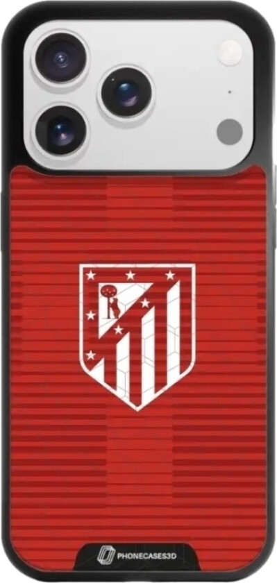 iPhone 17 Pro Atlético de Madrid 3D mobildeksel, svart