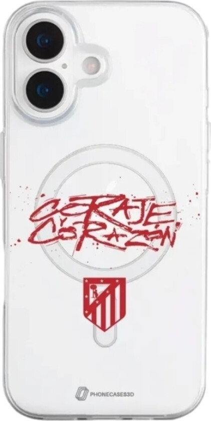 iPhone 17 Atlético de Madrid Clear case (MagSafe) -mobildeksel, hvit