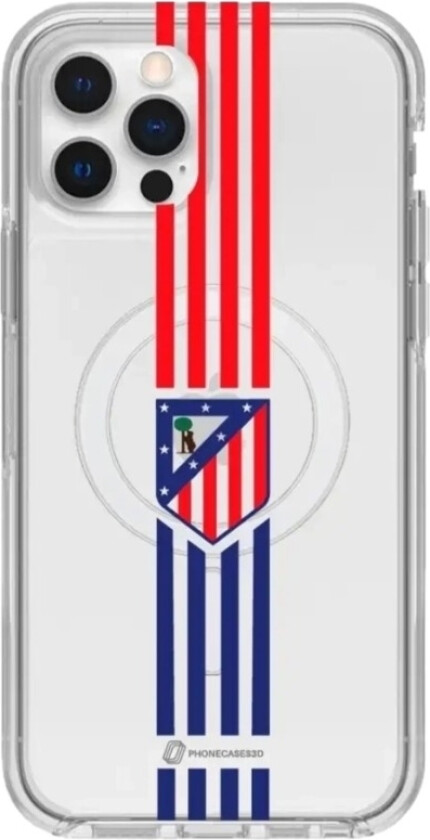 iPhone 12 Atlético de Madrid Clear case (MagSafe) -mobildeksel, hvit