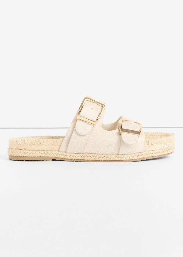 Slip in-sandaler i baststil