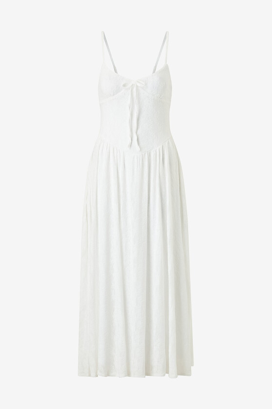 Maxikjole Floral Corset Midi - Hvit
