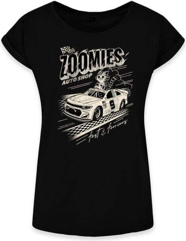 Fun T-skjorte - Nascat Zoomies - S til XXL - Damer - svart