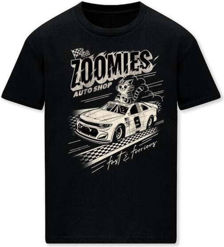 Fun T-skjorte - Nascat Zoomies - M til 3XL - Herrer - svart