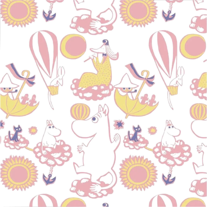 Moomin Napkin Vapaapäivä - Pink - 33X33CM