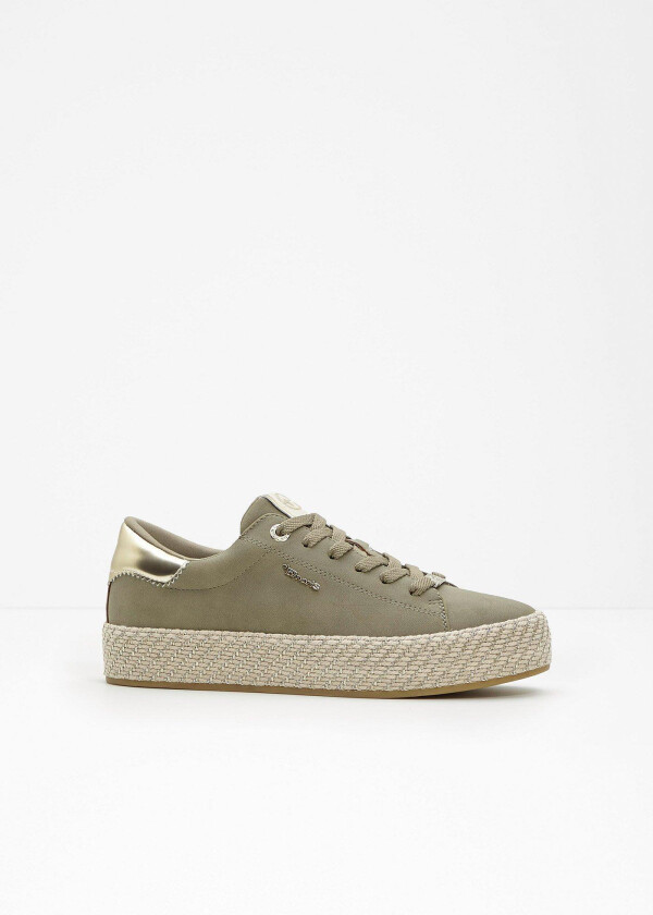 Sneakers med såler i bastlook fra Tamaris