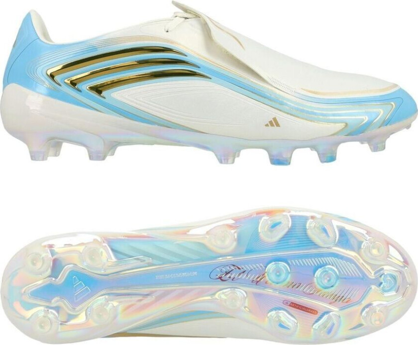F50 Messi Elite AG El Ultimo Tango - Off white/Blå/Icey Blue - Kunstgress (AG), størrelse 47⅓