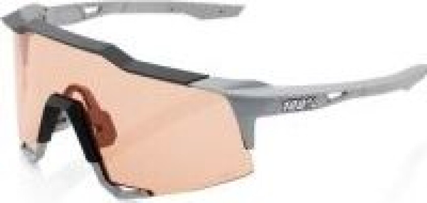 100 % briller 100 % SPEEDCRAFT Soft Tact Stone Grey - HiPER Coral Lens (Coral Lens LT 52 % + Transparent Lens LT 93 %) (NY 2021)