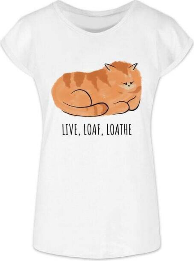 Fun T-skjorte - Live, Loaf, Loathe - S til XXL - Damer - hvit