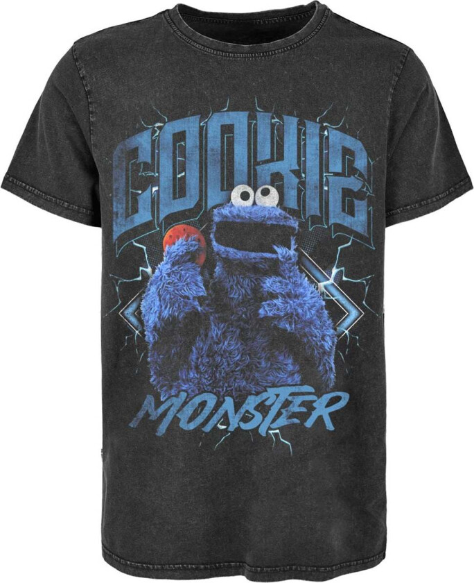T-skjorte - Krümelmonster Heavy Metal - S til XXL - Herrer - svart