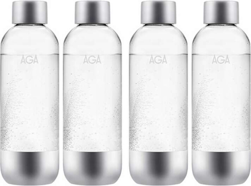 4-pack AGA AQVIA Stål 1L, PET-flaska