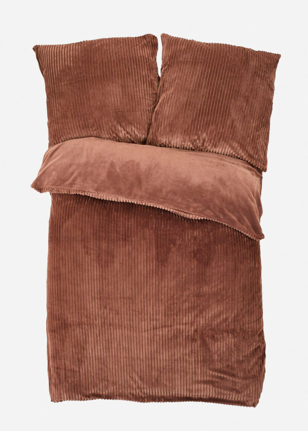 Vendbart Cashmere Touch-sengesett i kordfløyelslook