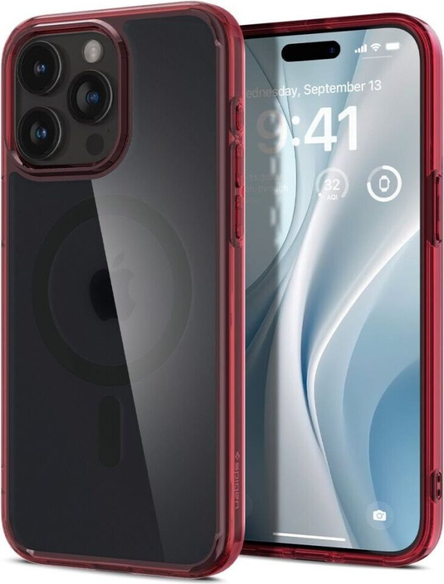 Spigen iPhone 15 Pro Max Deksel Ultra Hybrid MagFit Frost Deep Red