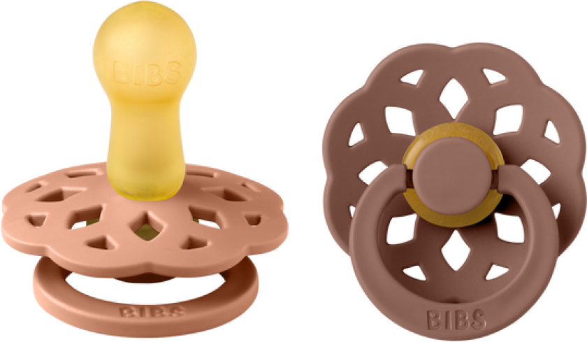 Bibs Boheme 2 pk - peach/woodchuck