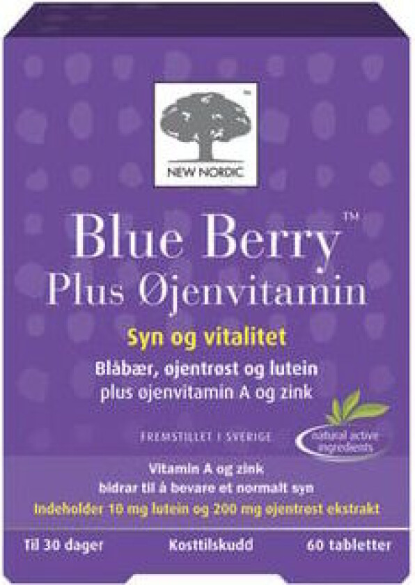 Blue Berry Plus Øyenvitamin 60 Tabletter