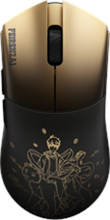 BEAST G Medium Wireless X FEIRENZAI - Black Gold (Limited Edition) - Gaming mus - Optisk - 5 - Svart