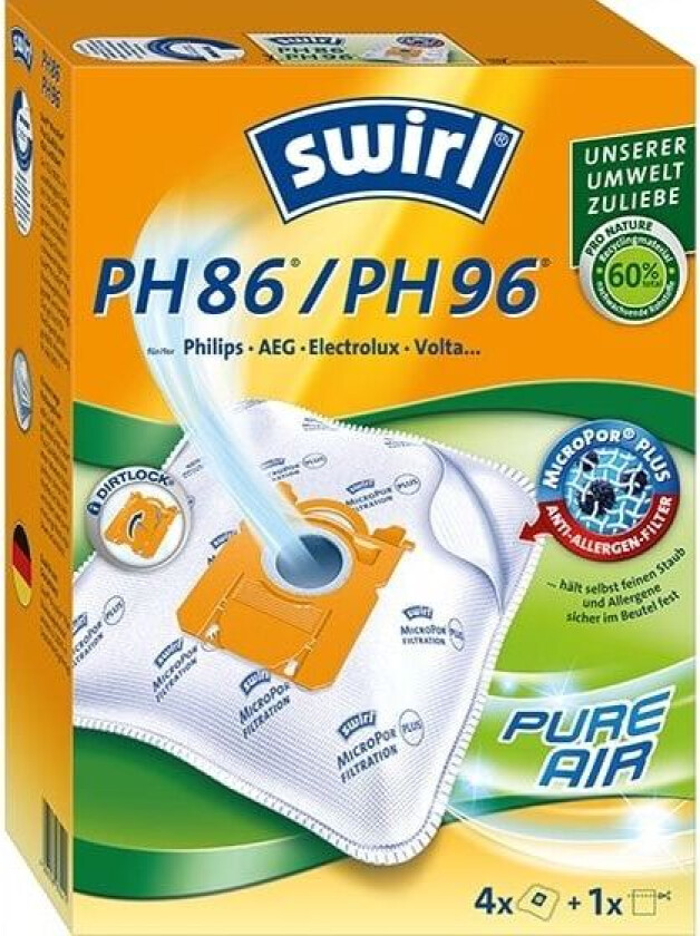 Swirl PH86/PH96 Støvsugerposer