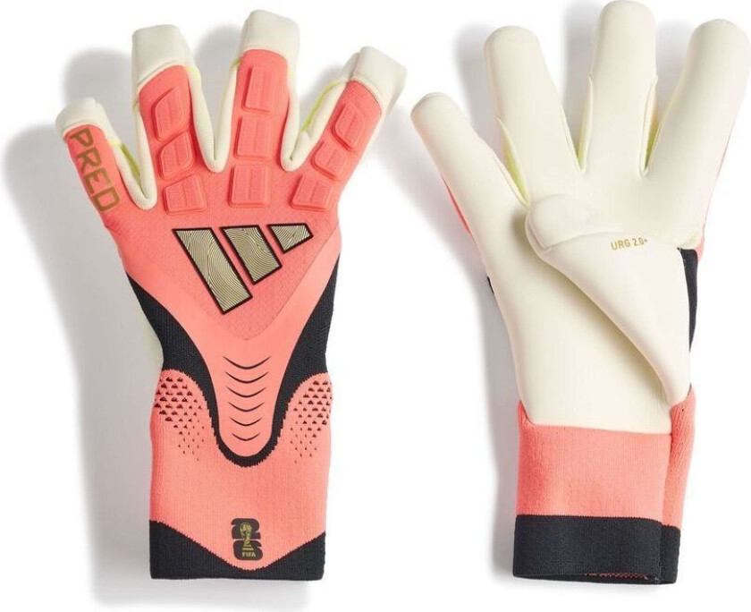 Keeperhansker Predator Pro Hybrid Road To Glory - Solar Turbo/off White/gull Metallisk, størrelse 9½