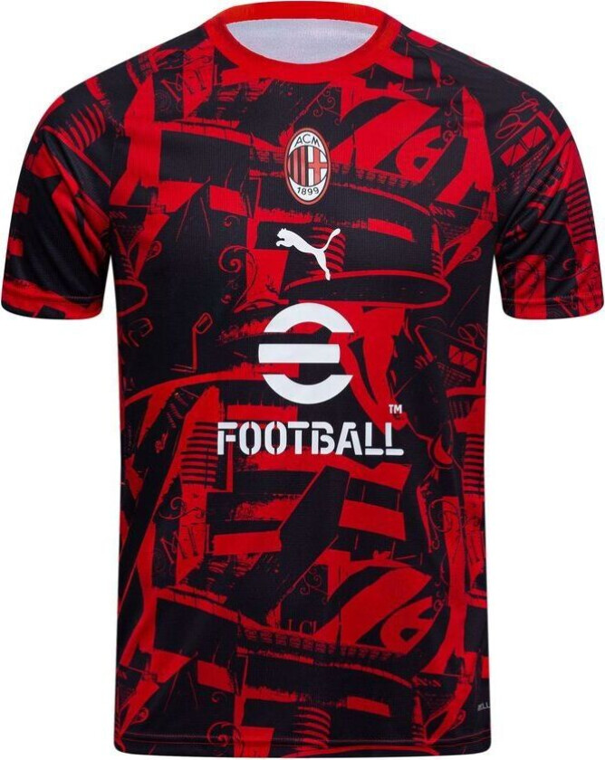Bilde av Milan Trenings T-Skjorte Pre Match For all tid rød/PUMA Svart Barn, størrelse 164 cm