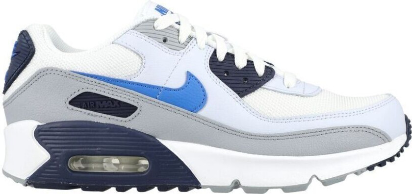 Sneaker Air Max 90 Mesh - Hvit/Blå/Navy/Grå Barn, størrelse 39