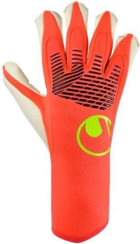 Keeperhansker Fangmaschine Absolutgrip HYBD - Fluo Rød/Hvit/Gul, størrelse 8½