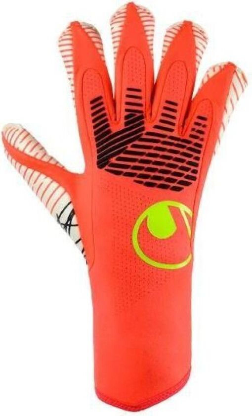 Keeperhansker Fangmaschine Ultragrip ZNE HYBD - Fluo Rød/Hvit/Gul, størrelse 11