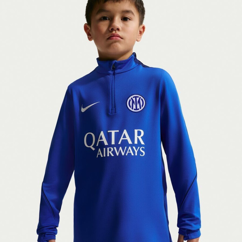 Bilde av Inter Treningsskjorte Dri-FIT Strike Drill - Blå/Blå/Hvit Barn - Nike, størrelse L: 147-158 cm