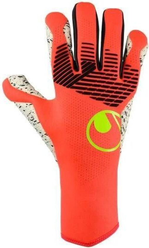 Keeperhansker Fangmaschine Supergrip+ HN - Fluo Rød/Hvit/Gul, størrelse 11