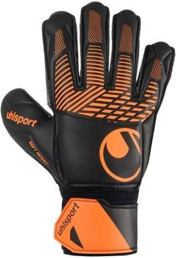 Keeperhansker Fangmaschine Soft Resist+ Flex Frame - Svart/Fluo Oransje, størrelse 6½