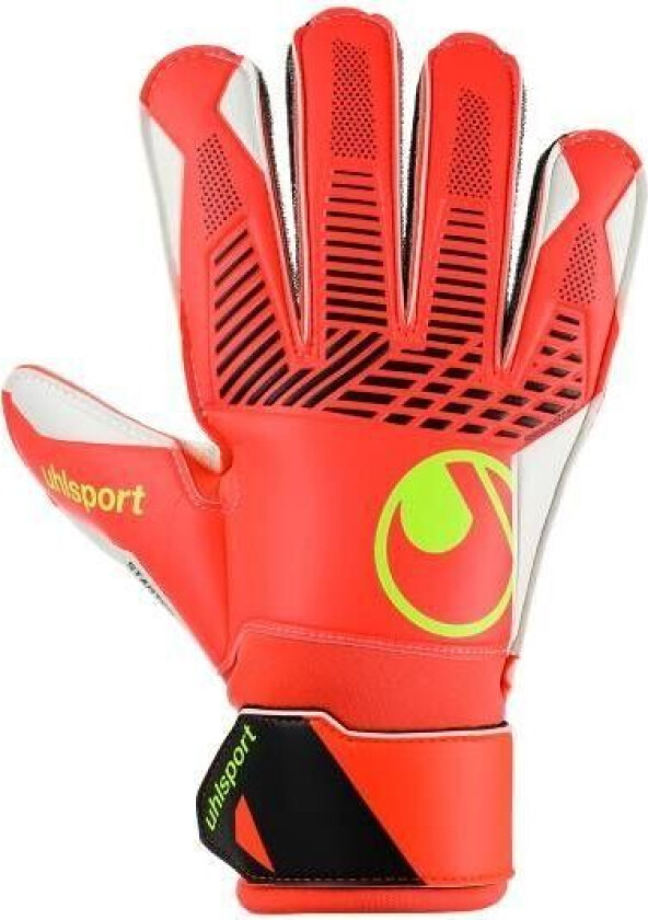 Keeperhansker Fangmaschine Starter Soft - Fluo Rød/Hvit/Gul, størrelse 9