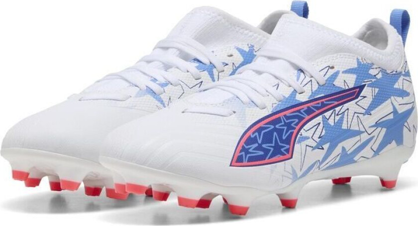 Ultra 6 Match FG/AG Christian Pulisic X Kidsuper - White/Pink Lilac/Dusky Blue Barn LIMITED EDITION FORHÅNDSBESTILLING, størrelse 38
