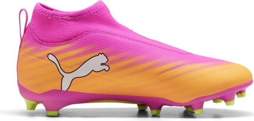 Ultra 6 Match Laceless + FG/AG Showtime - Poison Pink/ White/Solstrøm/Bright Aqua/ Svart Barn FORHÅNDSBESTILLING, størrelse 31