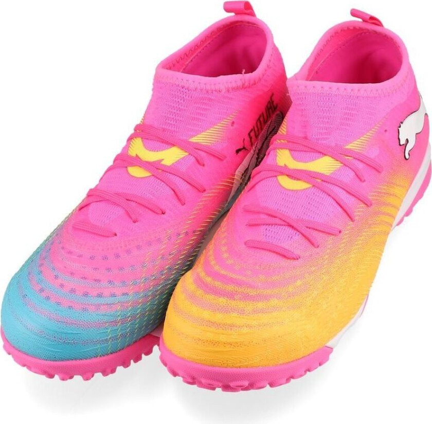 Future 9 Match Mid + TT Showtime - Poison Pink/Solstrøm/Bright Aqua/ White Barn - Turf (TF), størrelse 37½