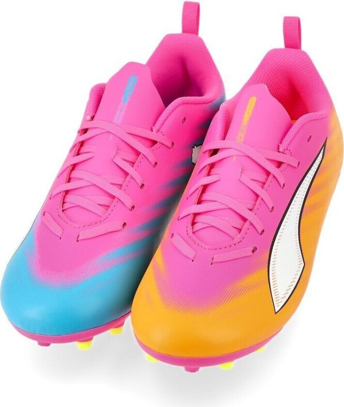Ultra 6 Play MG Showtime - Poison Pink/ White/Solstrøm/Bright Aqua/ Svart - Multi Ground (MG), størrelse 37½