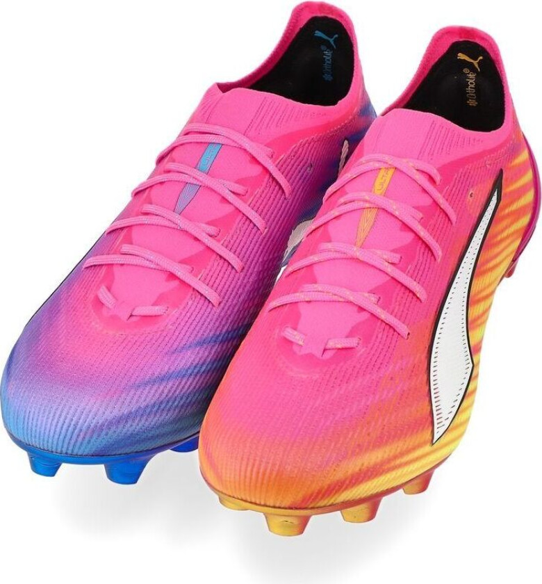 Ultra 6 Ultimate FG Showtime - Poison Pink/ White/Solstrøm/Bright Aqua/ Svart Kvinner - Gress (FG), størrelse 38½