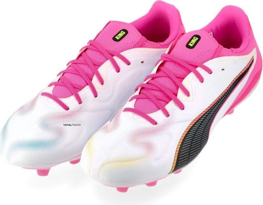 King 20 Pro Fg/ag Showtime - White/poison Pink/bright Aqua, størrelse 44