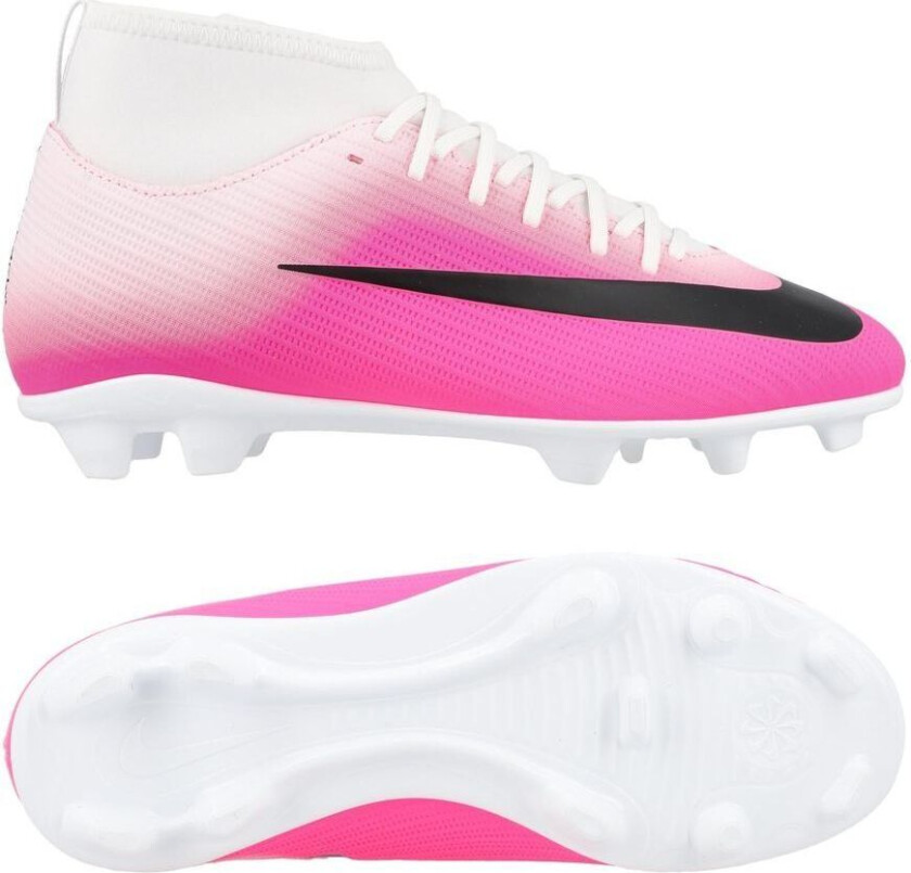 Mercurial Superfly 11 Club Mg Breakout - Rosa/hvit/svart Barn, størrelse 33½