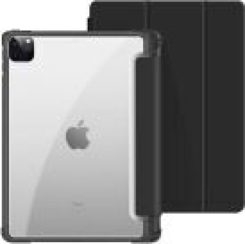 - Skjermdeksel for nettbrett - polykarbonat, termoplast-polyuretan (TPU) - svart, gjennomsiktig - 10.2 - for Apple 10.2-inch iPad (7. generasjon, 8. generasjon, 9. generasjon)