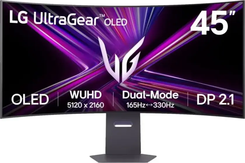 Bilde av UltraGear 45GX950A 45" WUHD/OLED/165Hz/0,03ms buet gamingskjerm