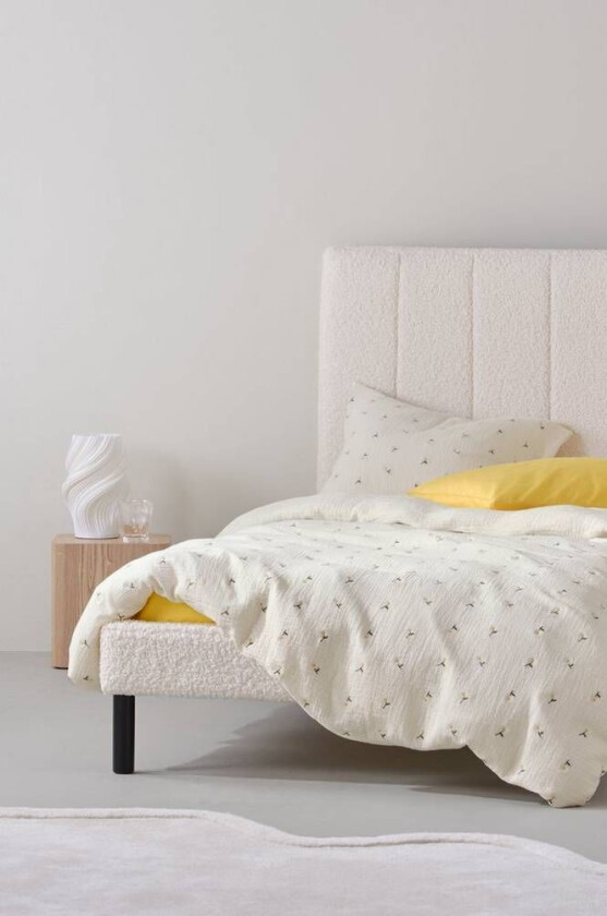 sengesett enkeltseng - økologisk Hvit/grønn