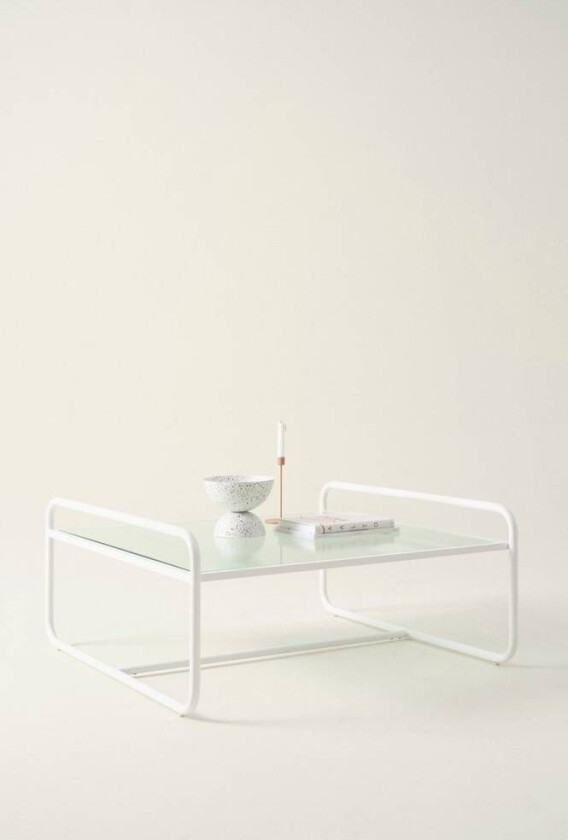 sofabord 100x100 cm Matt hvit hvit